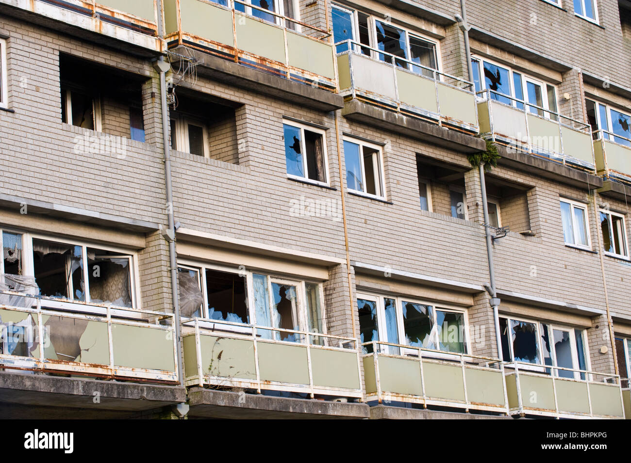 Derelict "Billy Banks" Estate of council flats now known as the Penarth