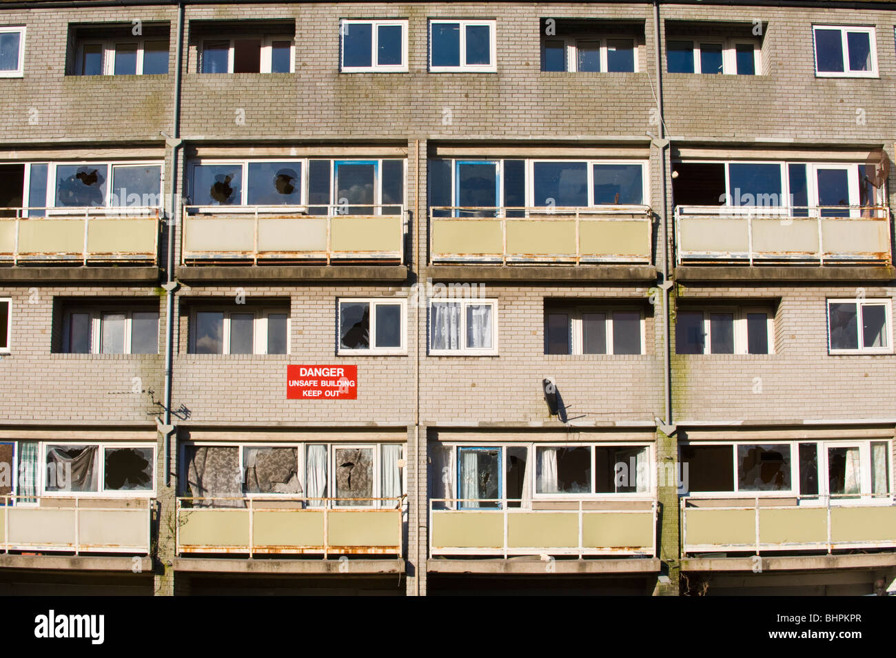 Derelict "Billy Banks" Estate of council flats now known as the Penarth