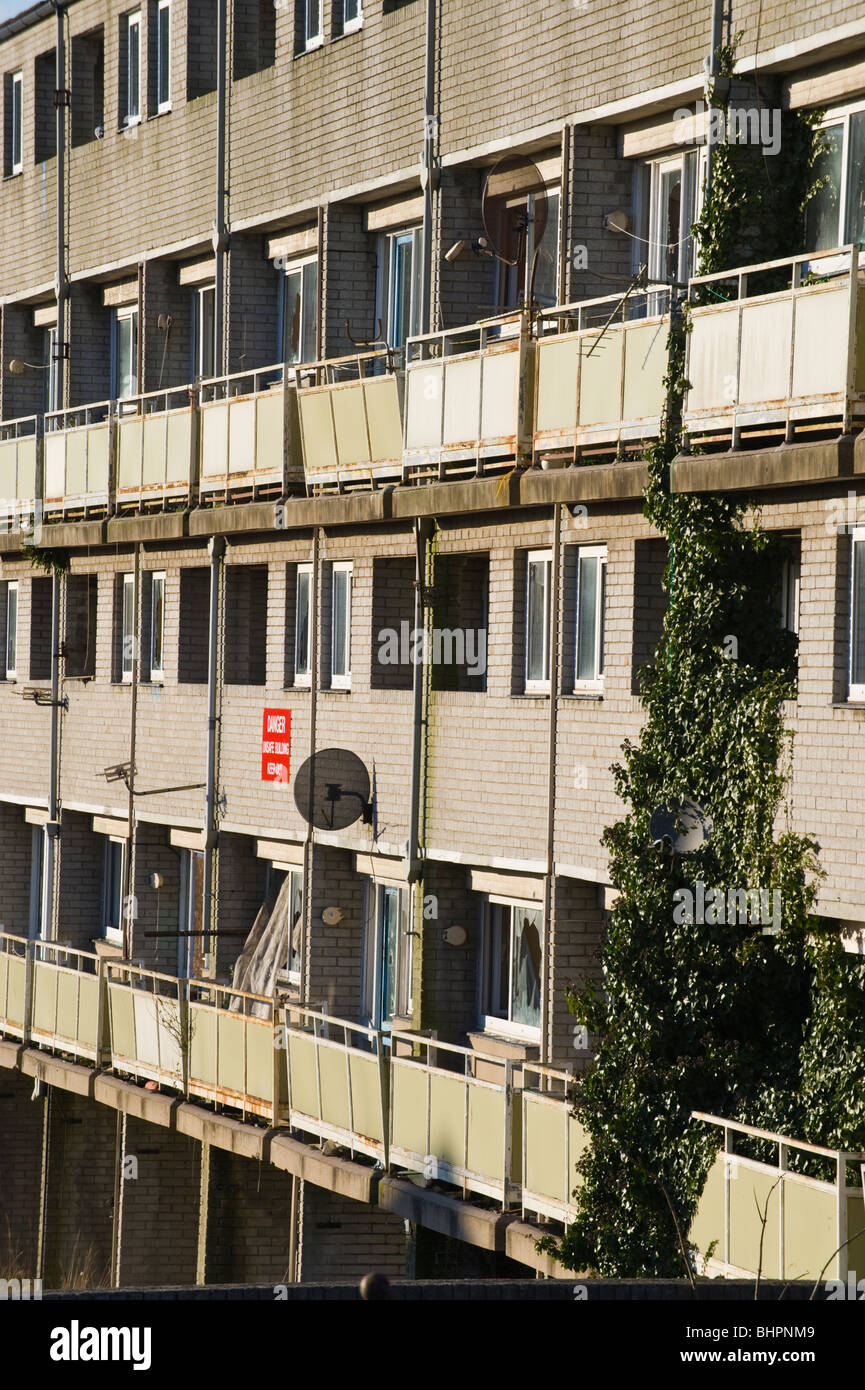 Derelict "Billy Banks" Estate of council flats now known as the Penarth