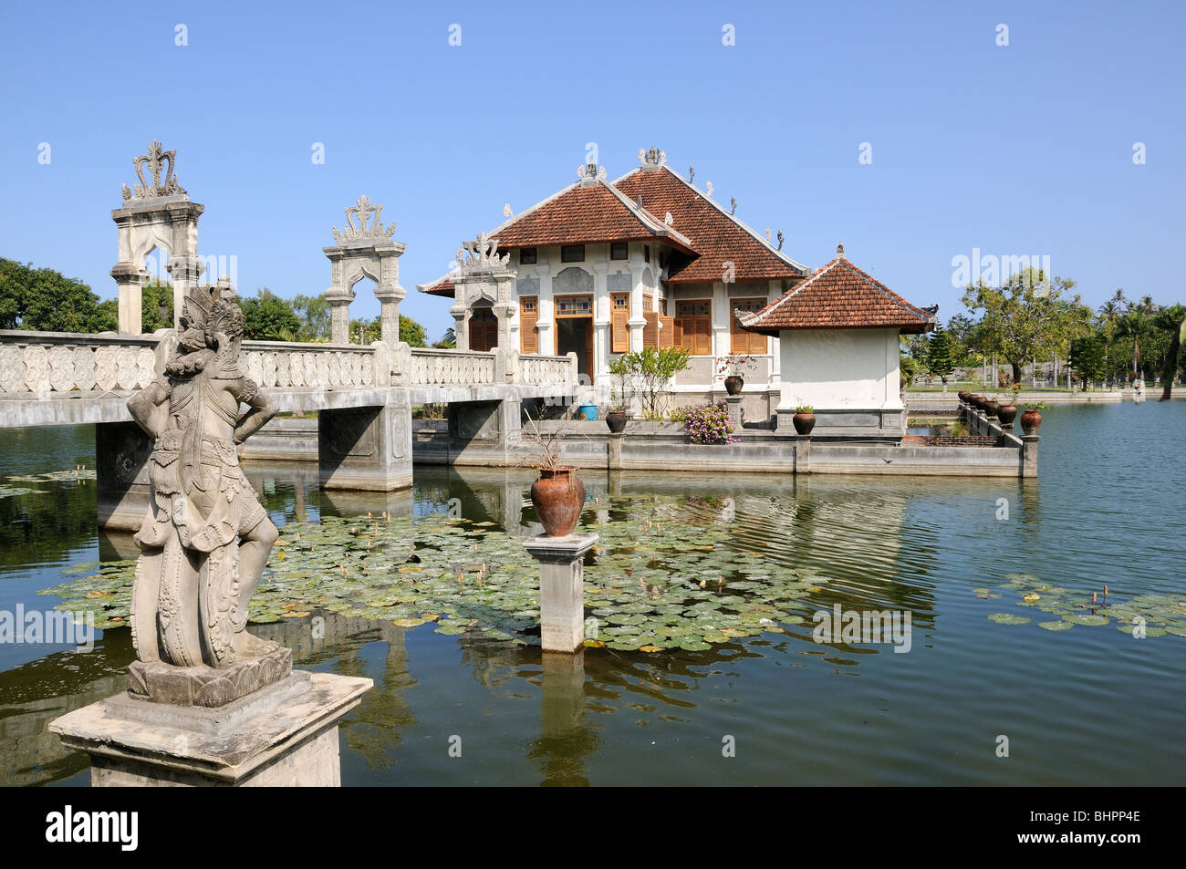 royal palace of the former king close to Amlapura, TAMAN SUKASADA, UJUNG WATER PALAST, Amlapura, Bali, Indonesia Stock Photo
