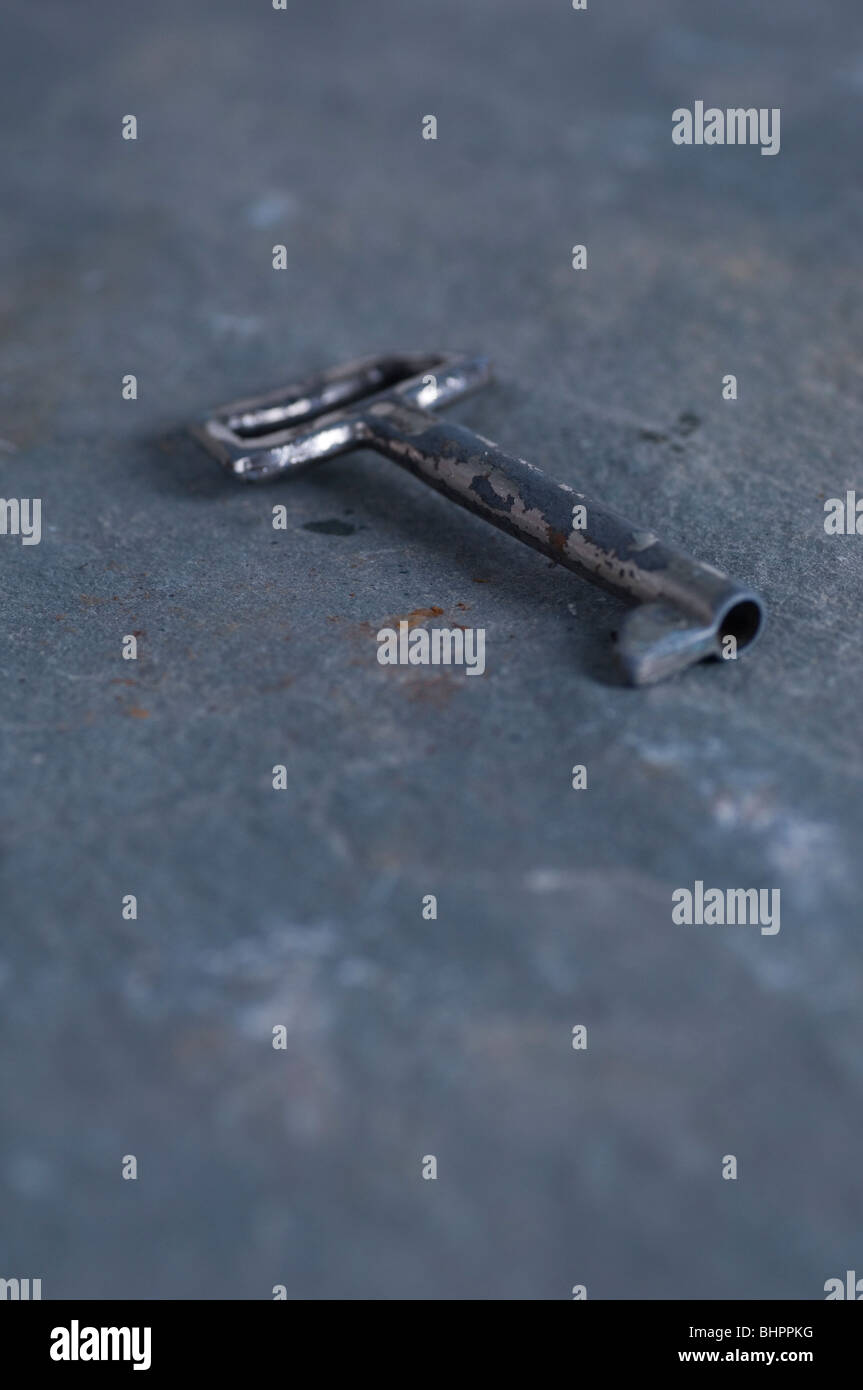 Old rusty key Stock Photo