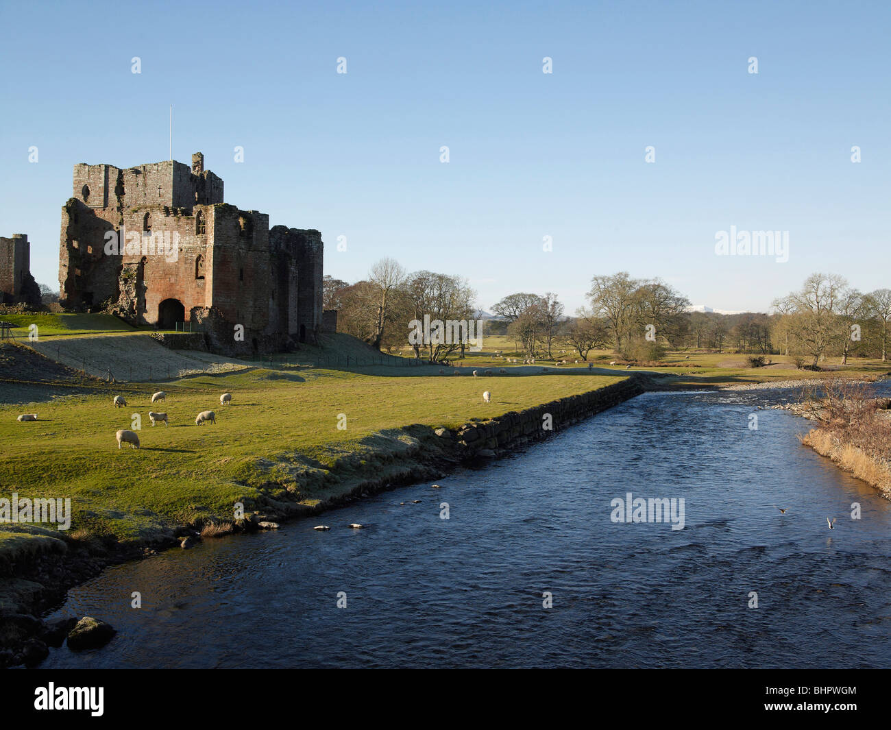 Brougham Castle and the River Eamont, Penrith, Cumbria, Northern