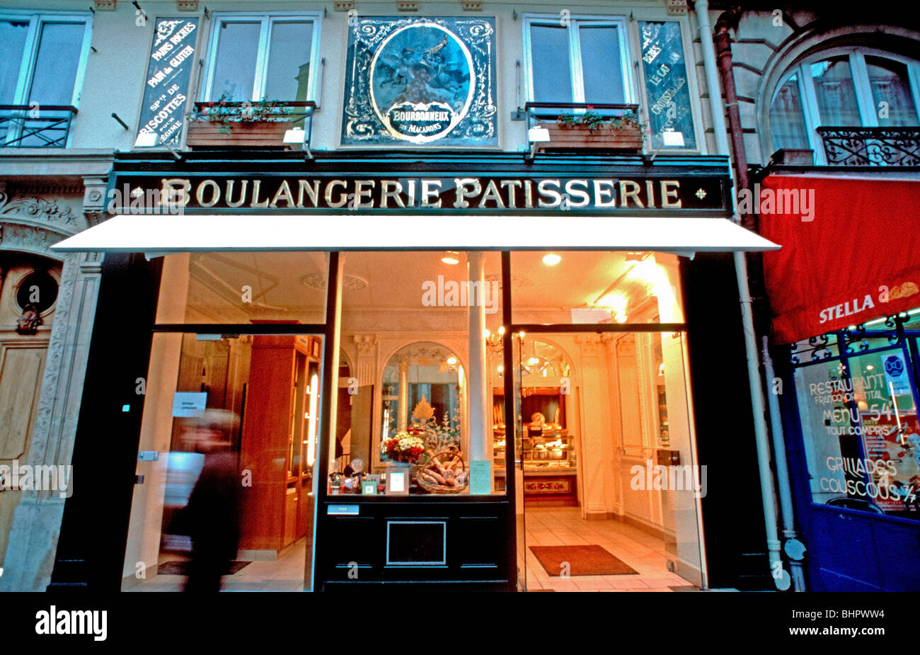 France, Paris, Old French Bakery vintage shop front Boulangerie