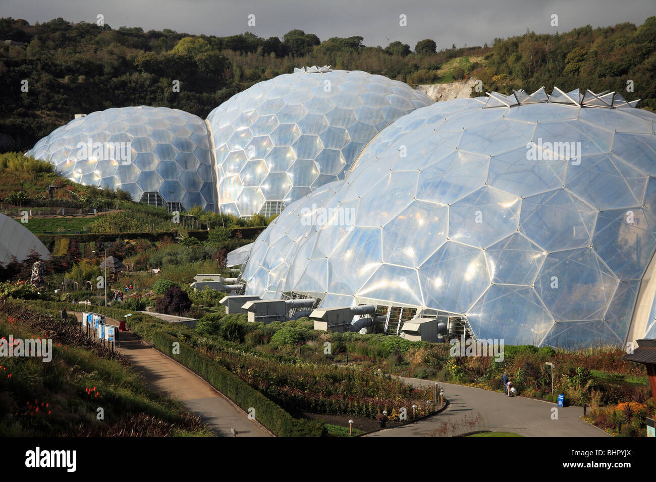 Biomes at the Eden Project, St.Austell, Cornwall, Engand, UK, Eden Project, St. Austell Stock Photo