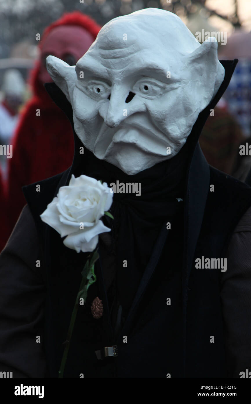 Grotesque figure Lucerne Carnival Stock Photo