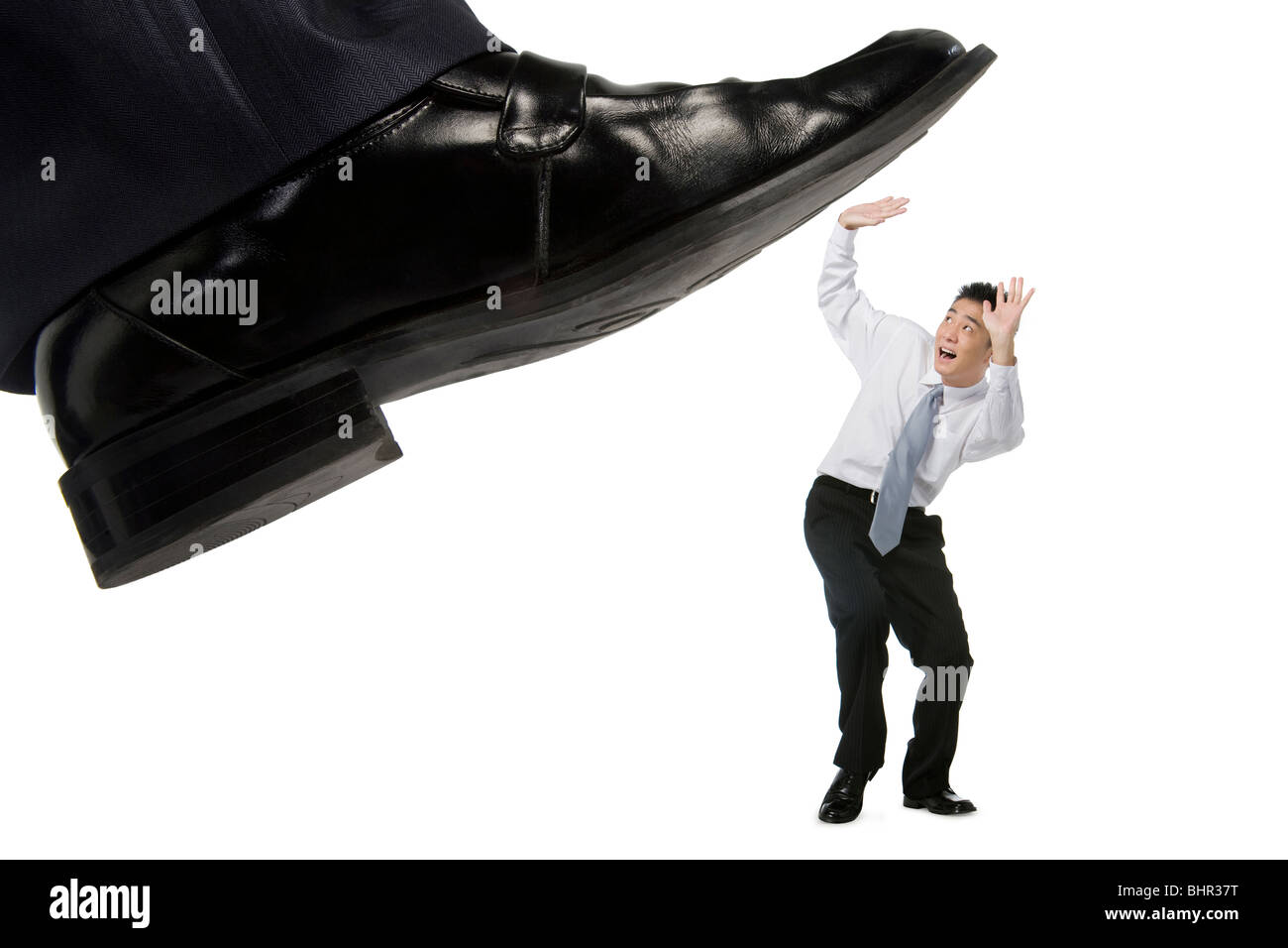 Поскользнулся на банановой кожуре. Жвачка на подошве. Карьерная лестница. One step man. About being stepped on.