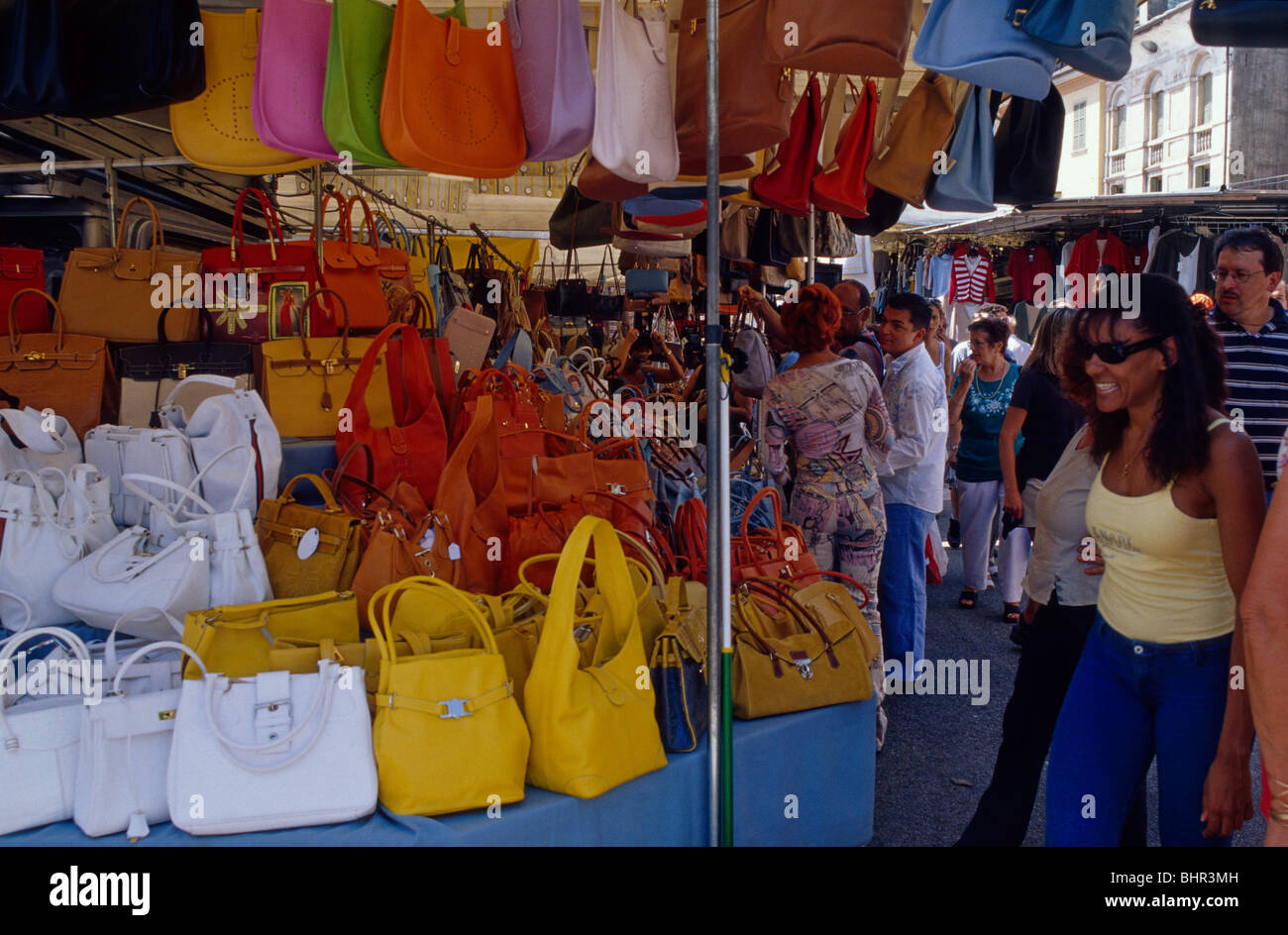 Shopping at the Market in Cannobio Stock Photo Alamy
