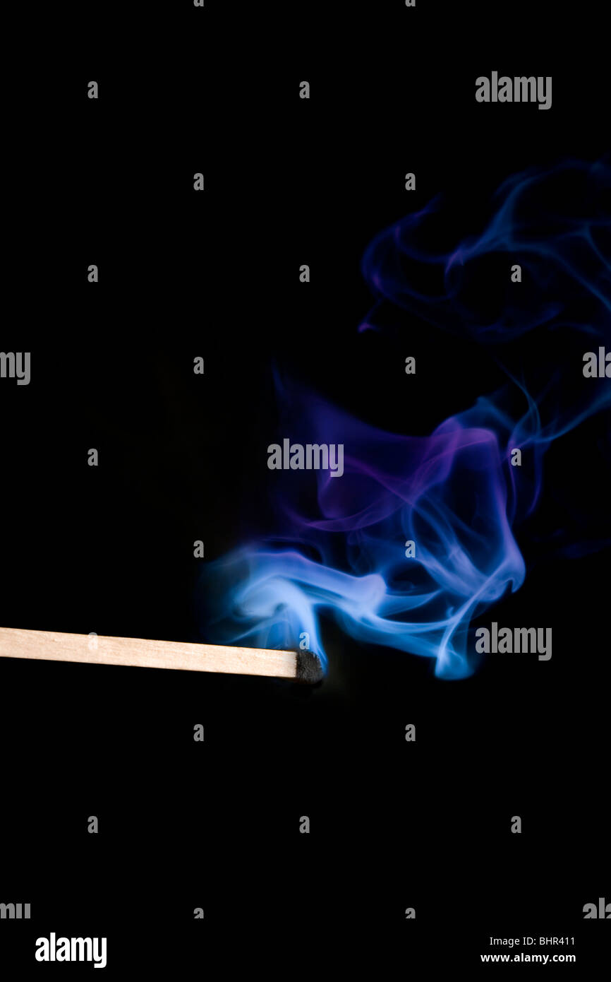 A smoking match Stock Photo
