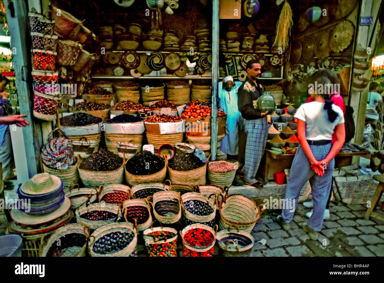 Assouan, Egypt, Open Storefront, Grocer Public Market, Tourists Food