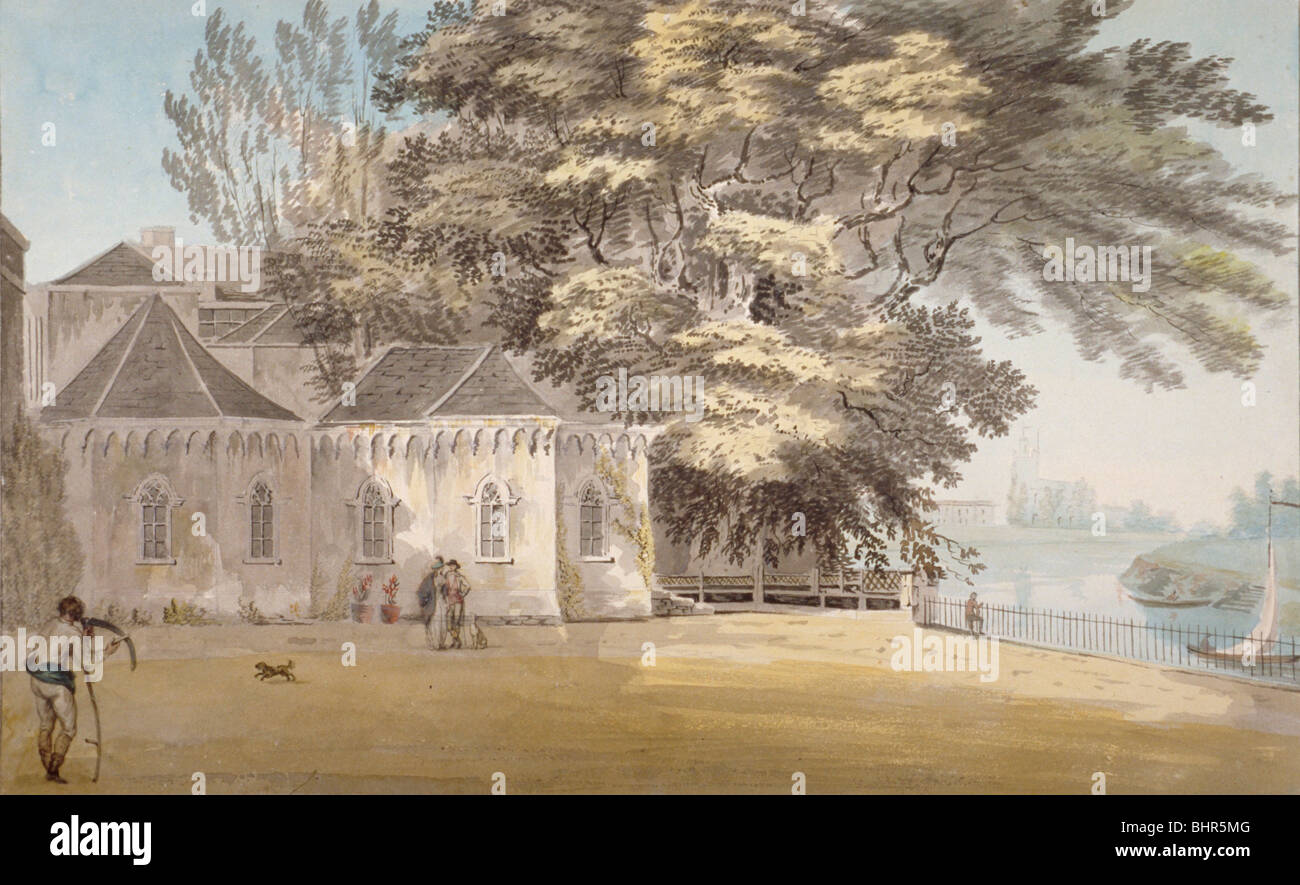Isleworth, Middlesex, 1787. Artist: John Claude Nattes Stock Photo