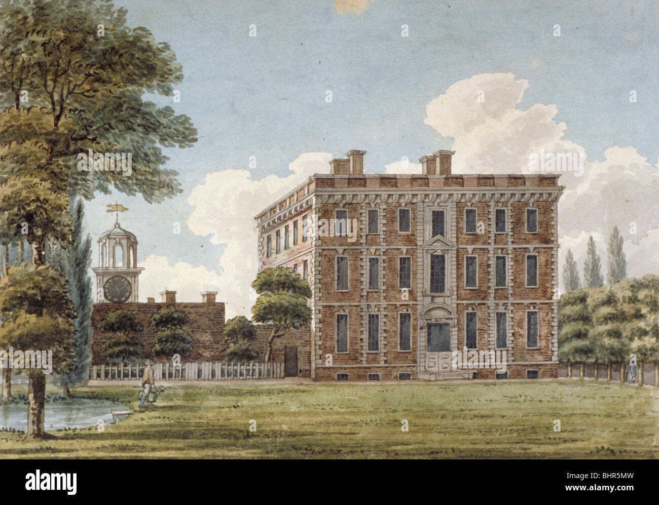 Rear view of Silver Hall, Twickenham Road, Isleworth, Middlesex, 1801