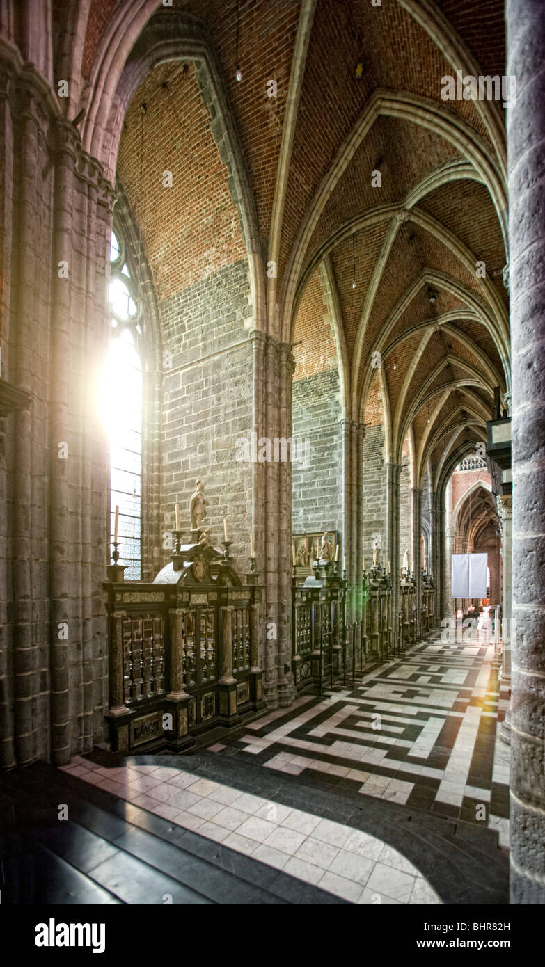 Cathedral of Saint Bavon, Ghent, Flanders, Belgium, Europe (Sint Baafs) Stock Photo