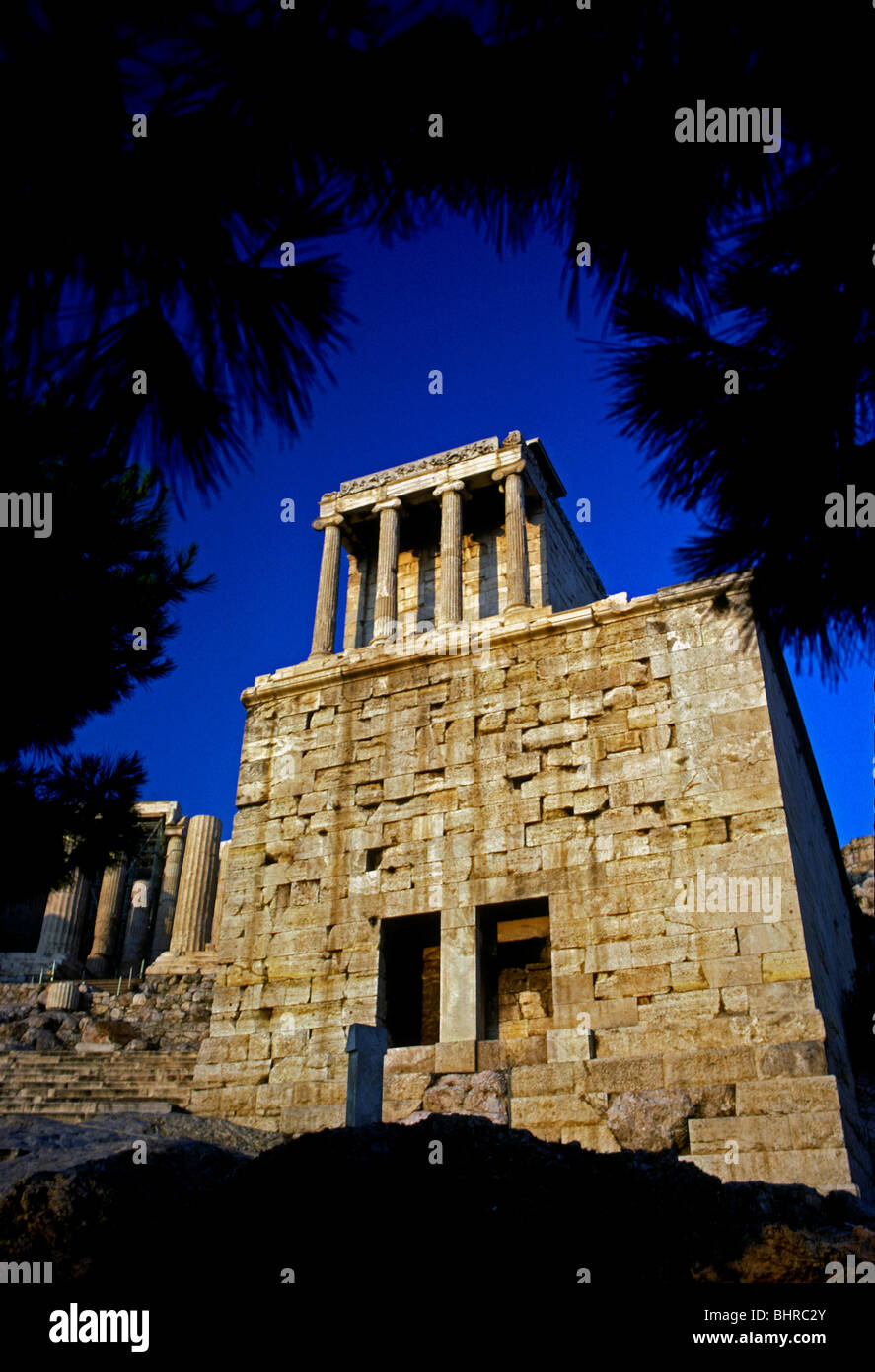 Temple of Athena Nike, Athena Nike, goddess of war, goddess of wisdom, Acropolis, city of Athens, Athens, Attica, Greece Stock Photo