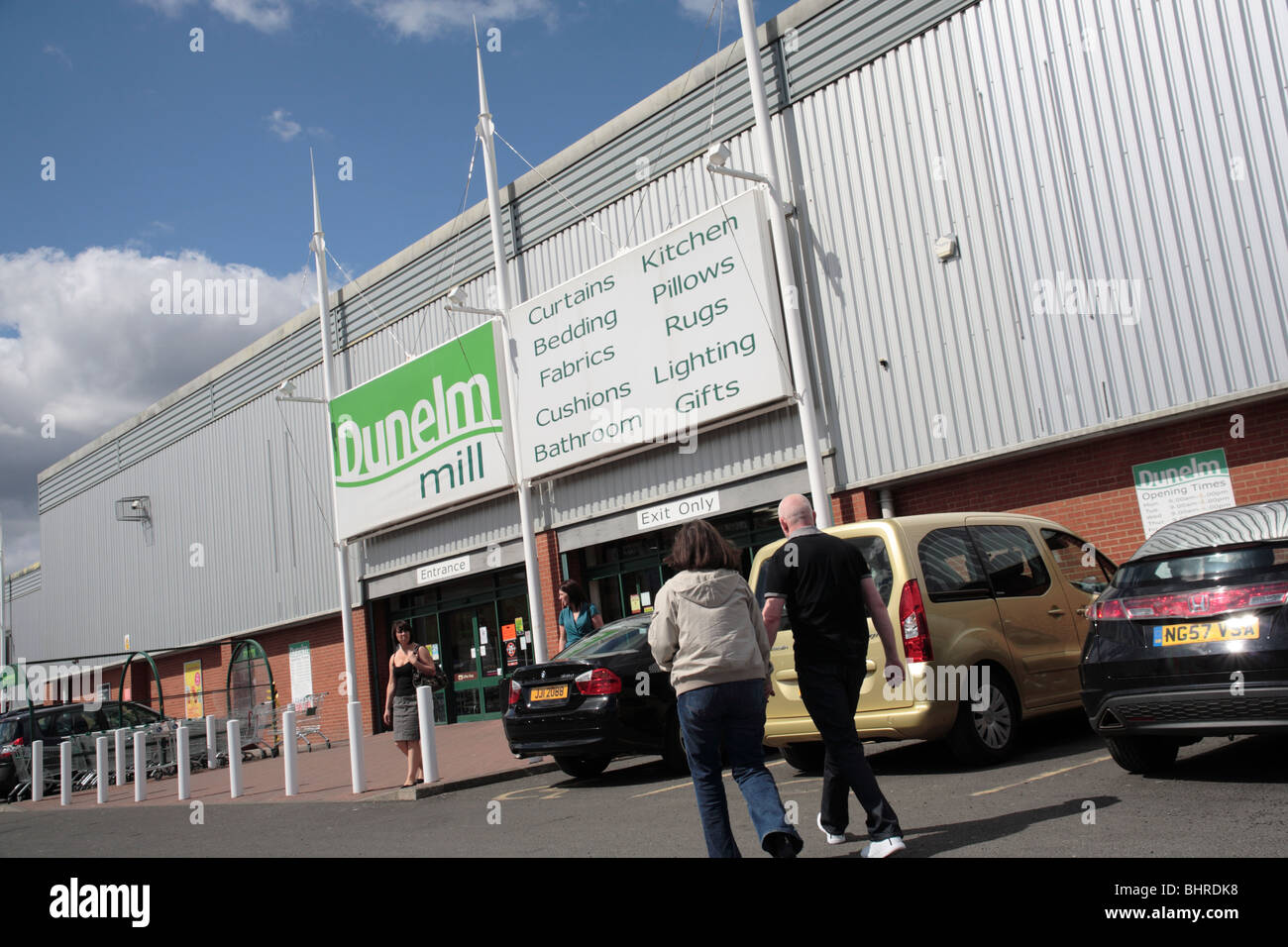 Shoppers at Dunelm Mill home furnishings shop Stock Photo