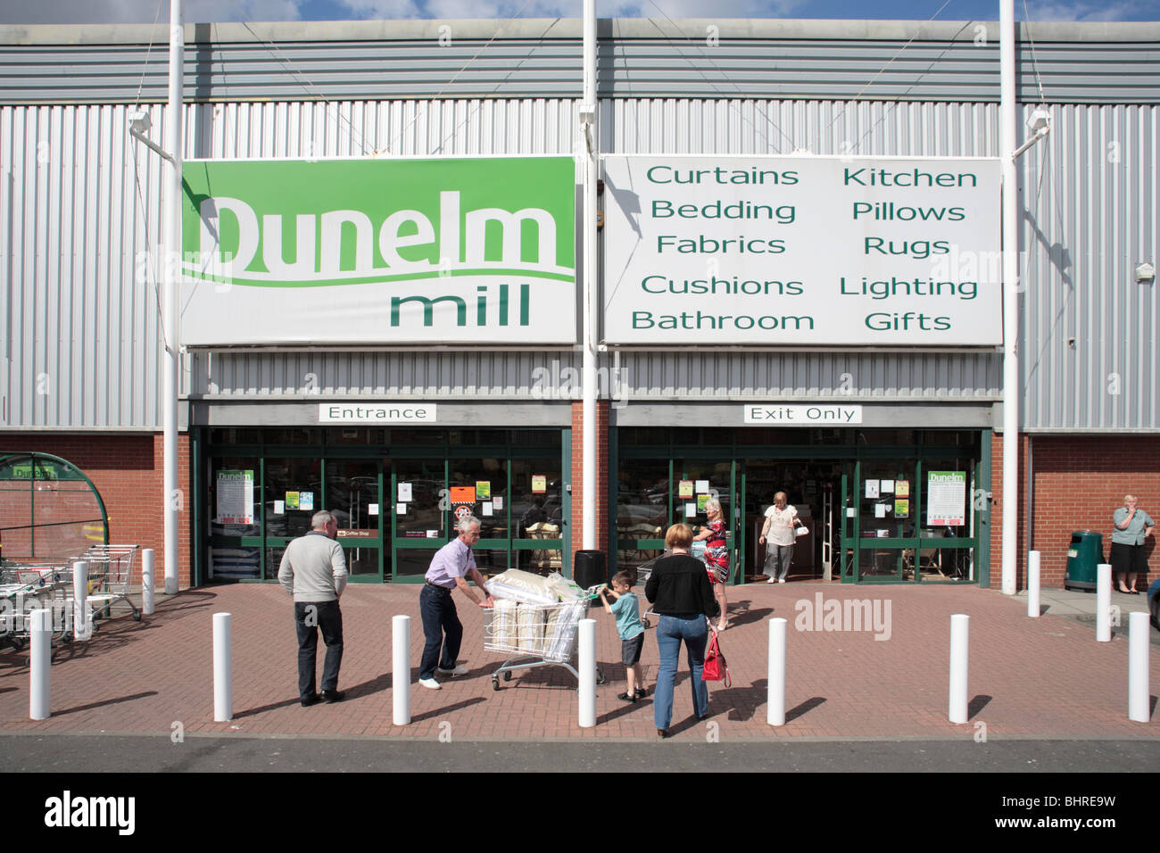 Shoppers at Dunelm Mill home furnishings shop Stock Photo