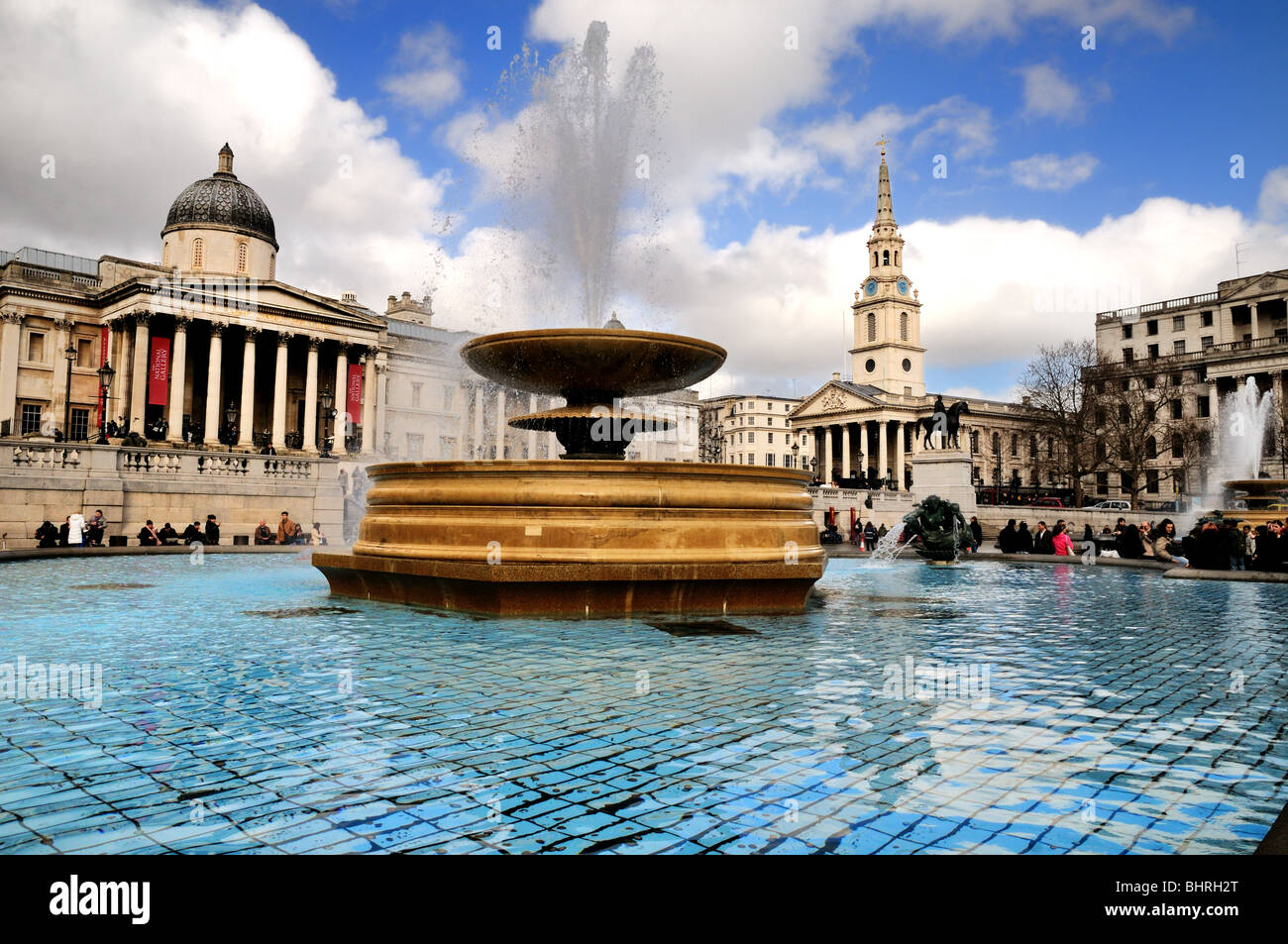 Trafalgar Square central London UK Stock Photo