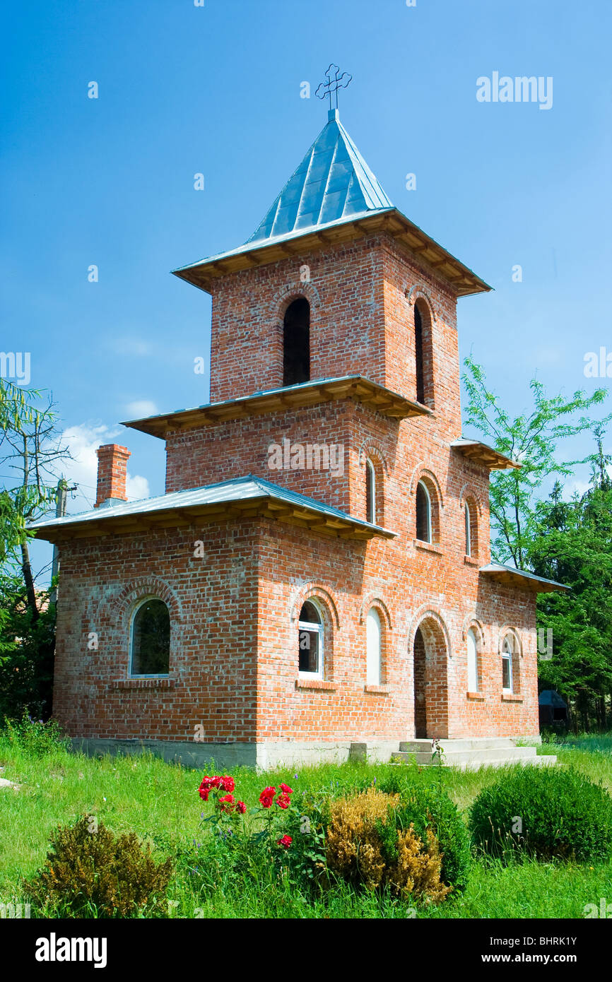 Old church under clear blue sky with clouds Stock Photo - Alamy