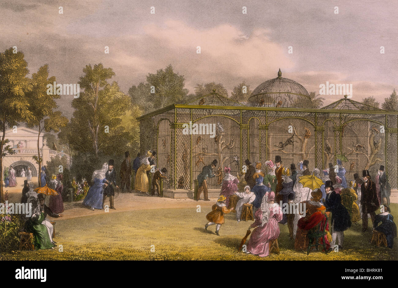 The Monkey House at the Zoological Gardens, Regent's Park, London, 1835