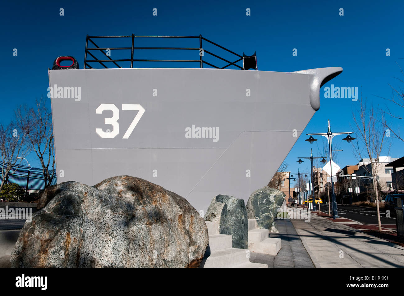 US navy submarine monument outside the Bremerton Naval Museum