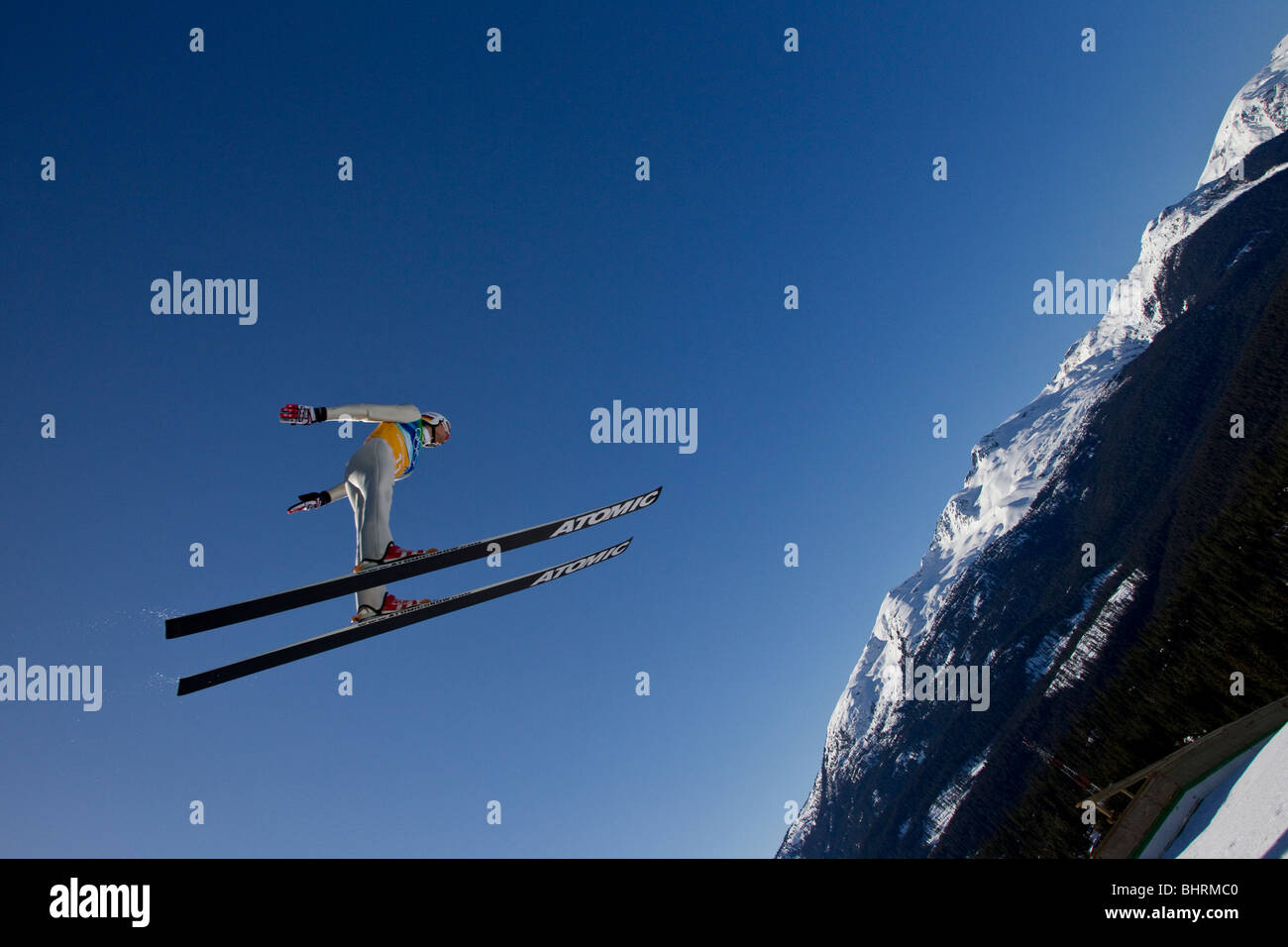 Athlete competing in the Ski Jumping Team event at the 2010 Olympic