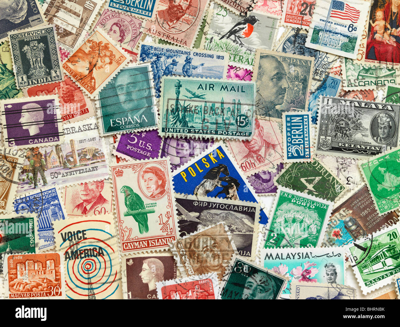 international postage stamps of the world, still life collection Stock  Photo - Alamy