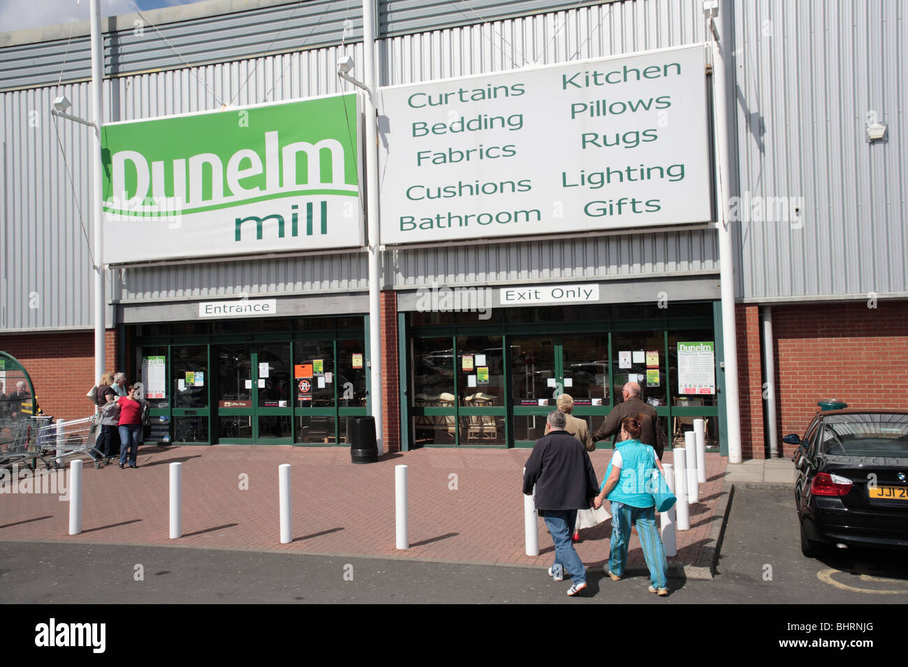 Shoppers at Dunelm Mill home furnishings shop Stock Photo