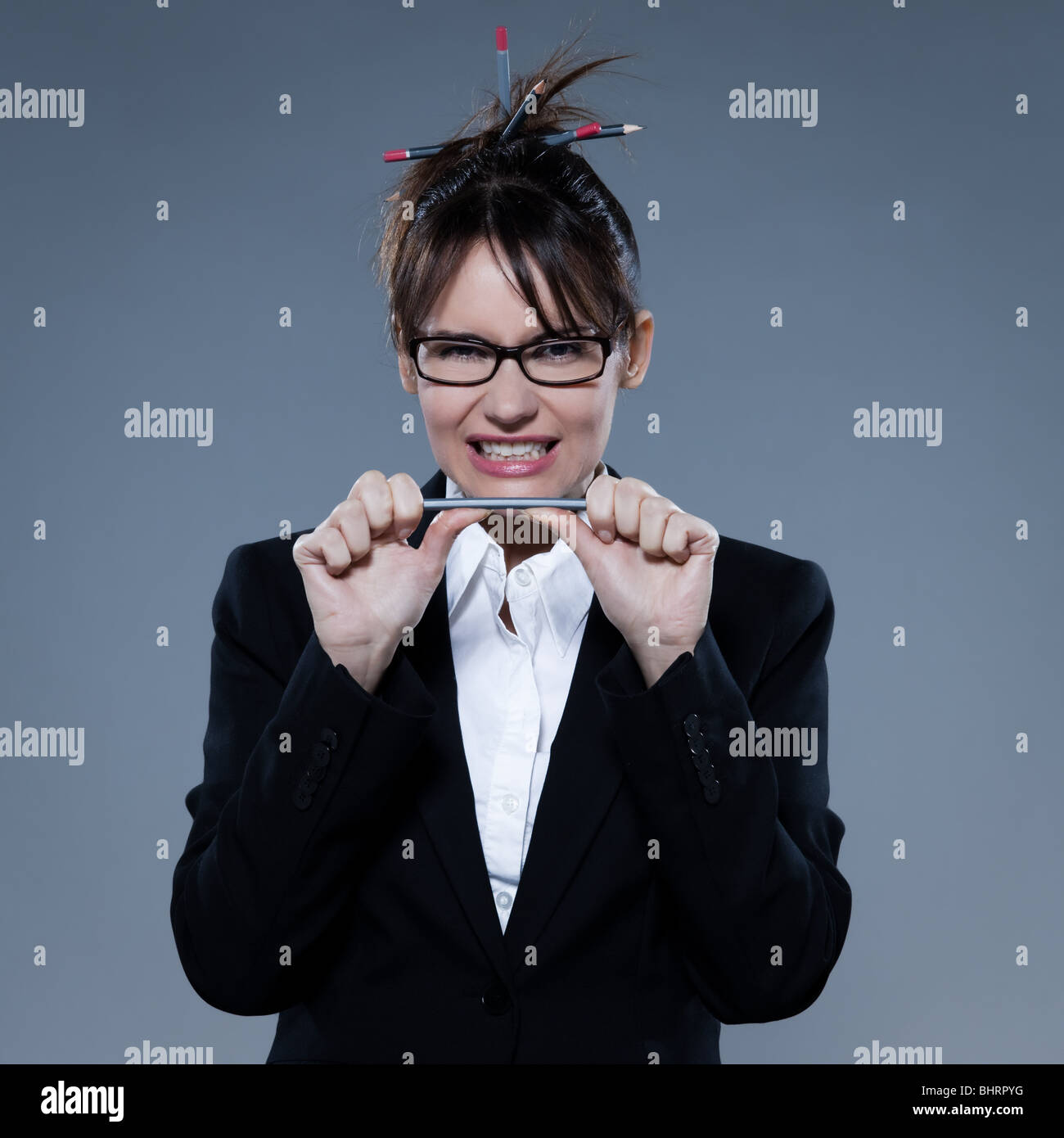 beautiful business woman on isolated background Stock Photo - Alamy