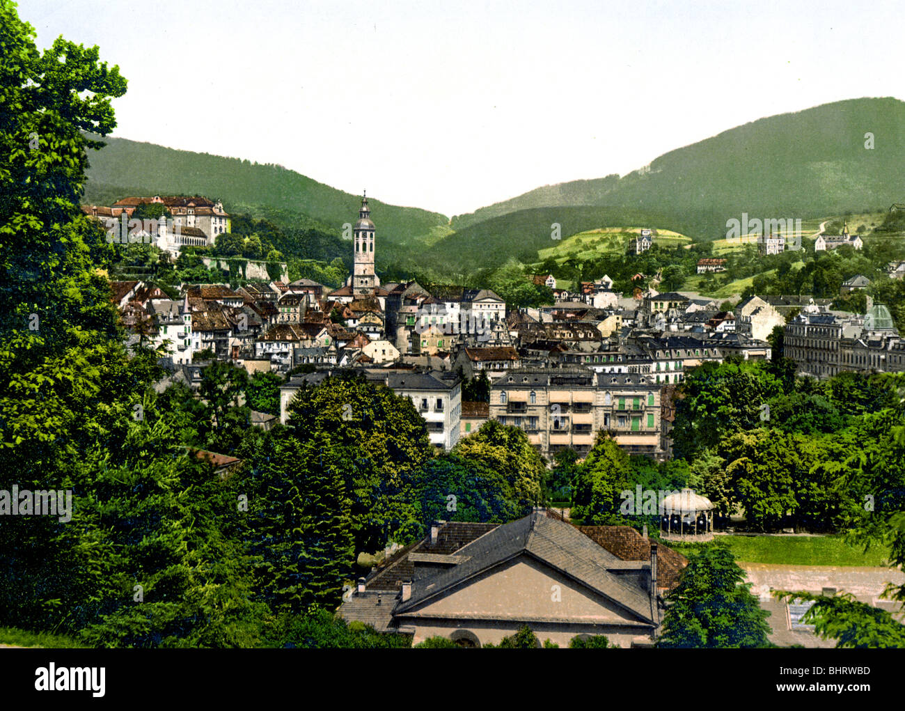 Baden - Baden und Kurgarten Baden Stock Photo