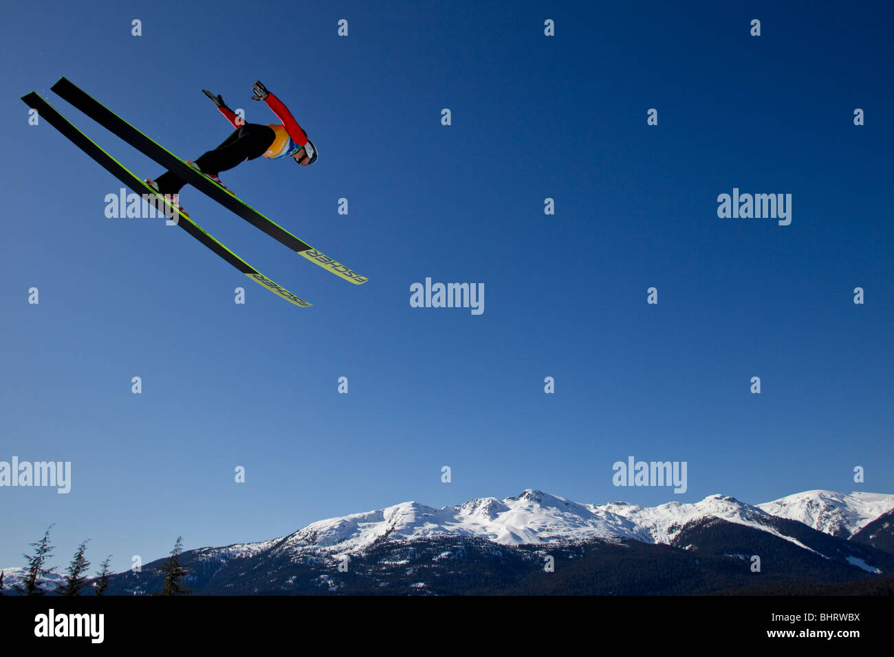 Athlete competing in the Ski Jumping Team event at the 2010 Olympic