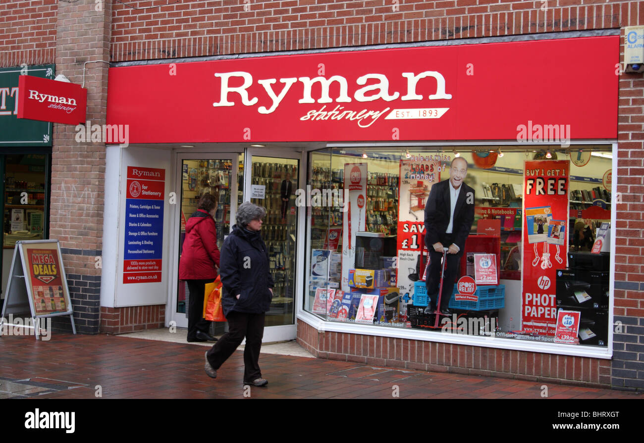 A Ryman Stationery store in a U.K. city. Stock Photo