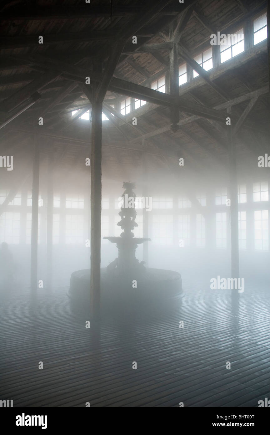 fog and mist, salina, Bad Salzungen, Thuringia, Germany Stock Photo
