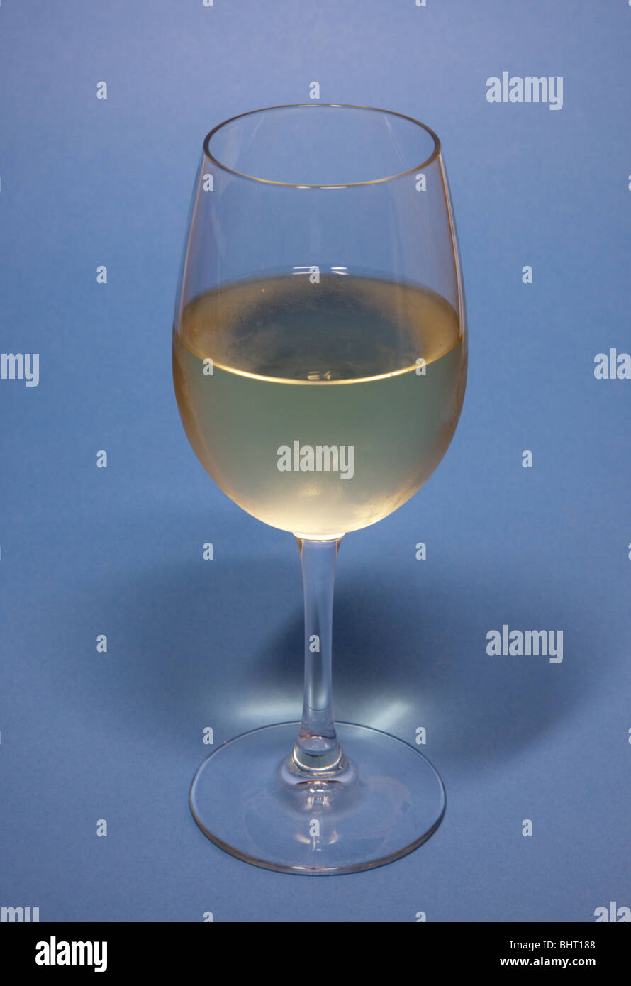 Glass of White Wine Stock Photo