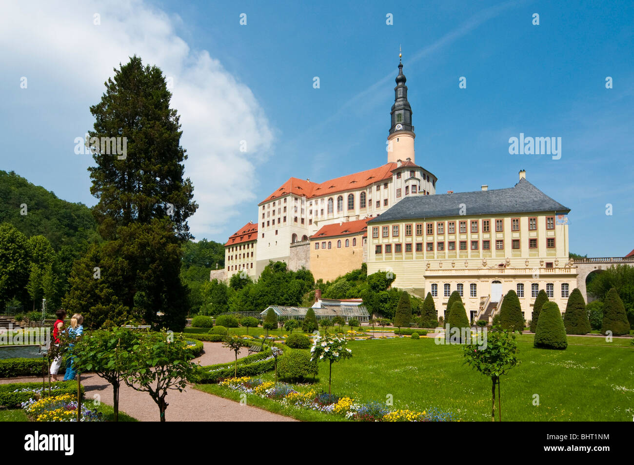 Castle Weesenstein and gardens near Dresden, Germany Stock Photo