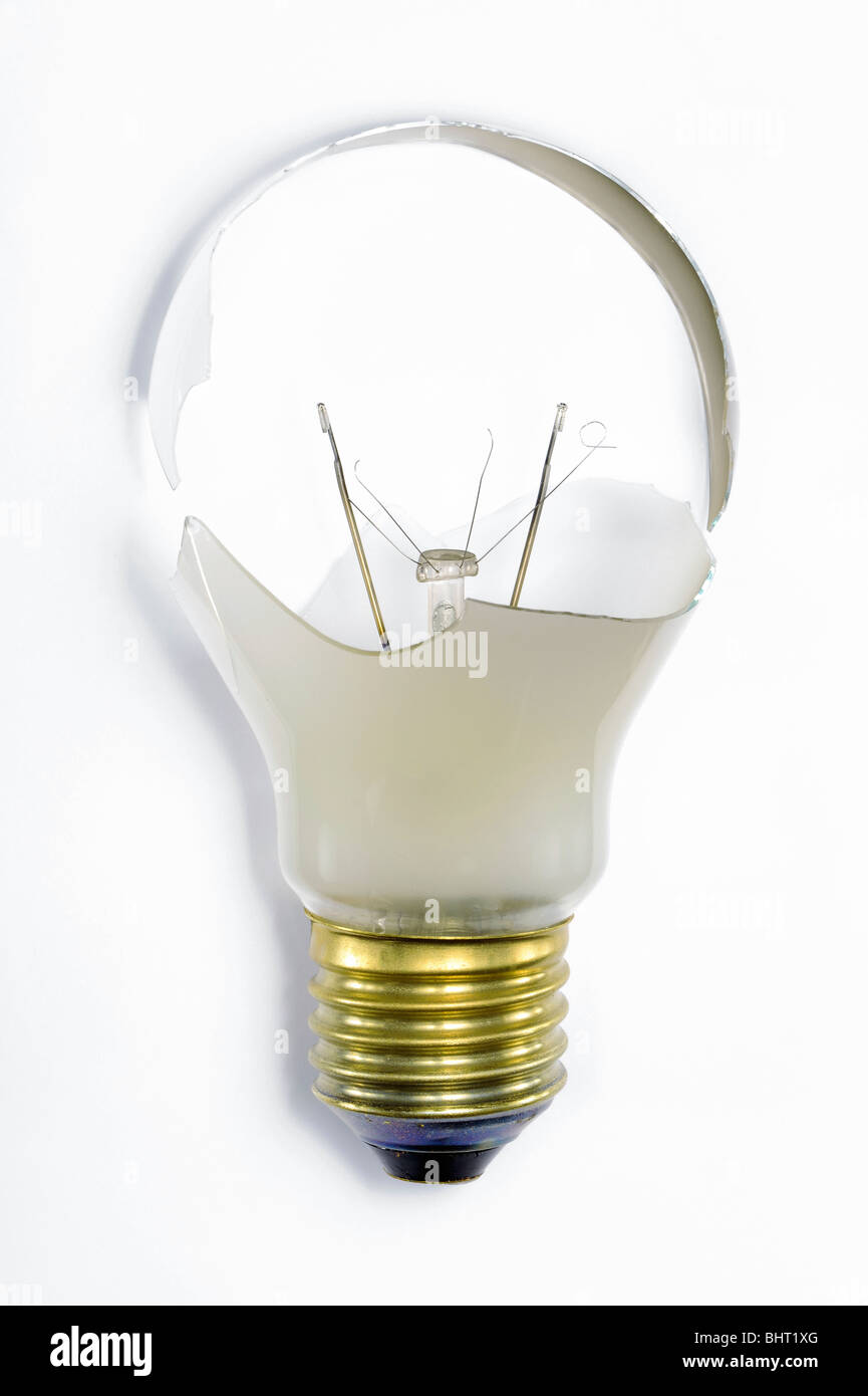 A broken light bulb Stock Photo