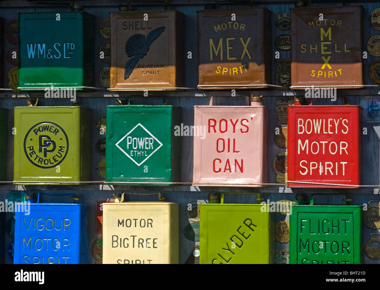 Old fuel cans Stock Photo Alamy