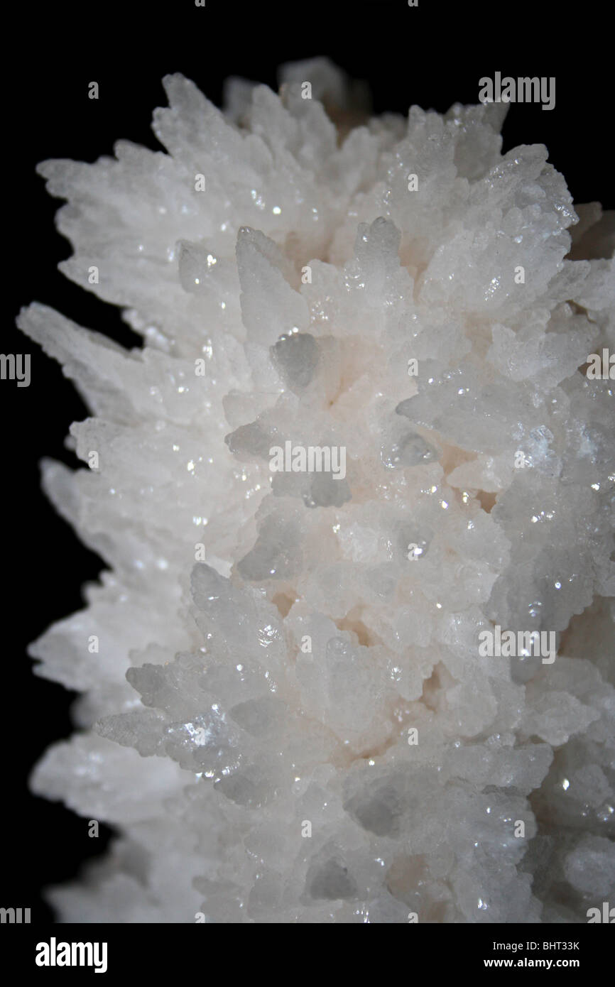Calcite (Calcium Carbonate) Crystals From Trepka, former Yugoslavia Stock Photo