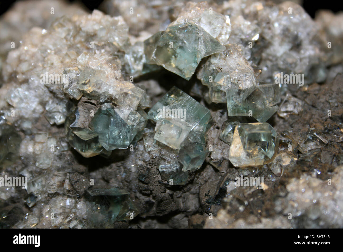 Geological Mineral Fluorite Weardale, Durham, UK Stock Photo