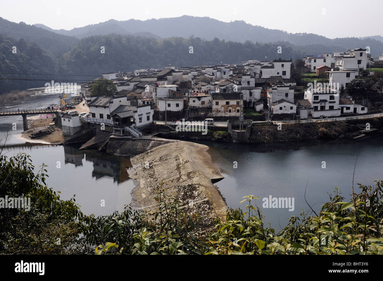 Wangkou village in Wuyuan, Jiangxi Province, China. Stock Photo