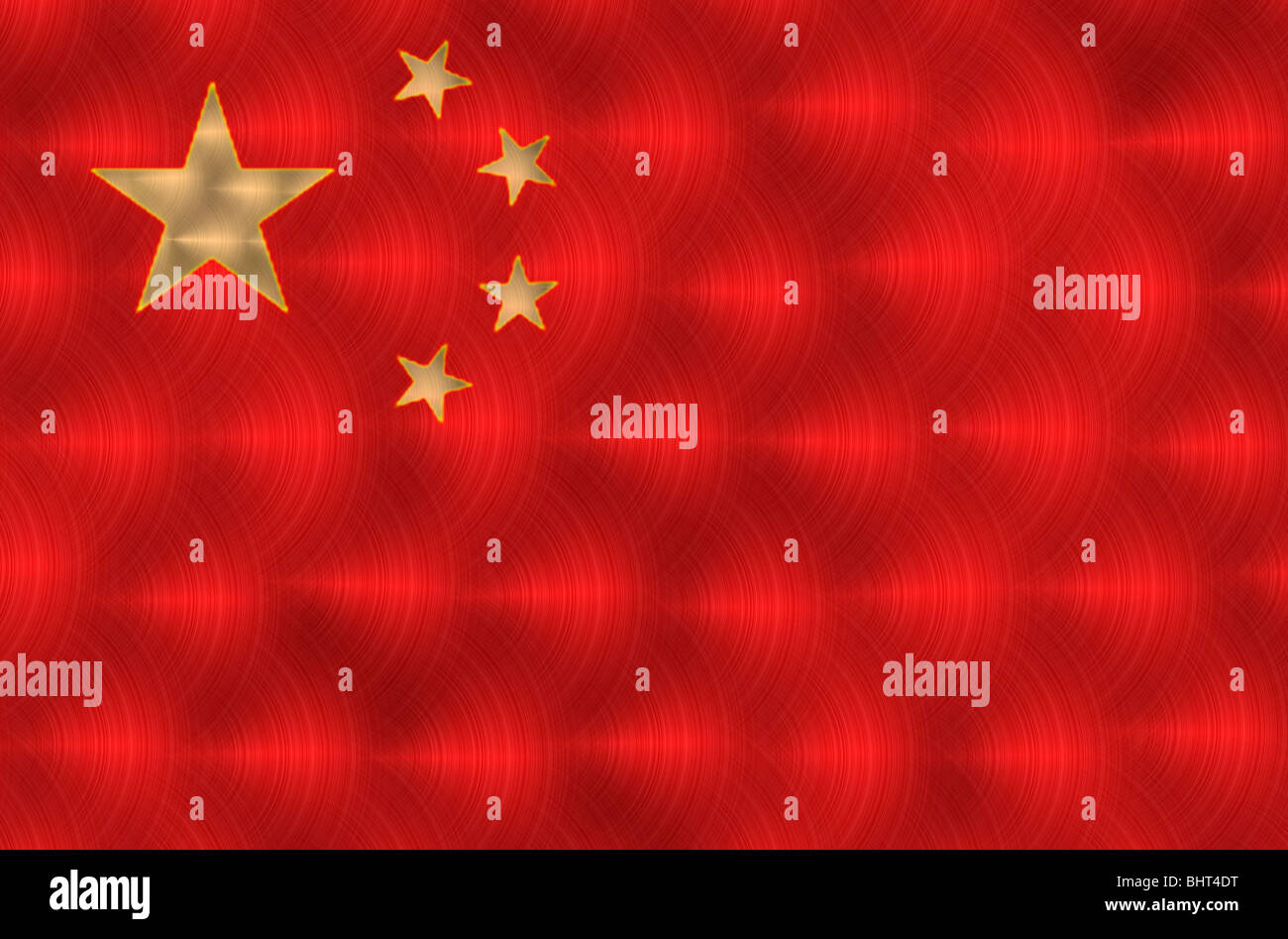 Metallic Chinese Flag in Red and Gold Stock Photo Alamy