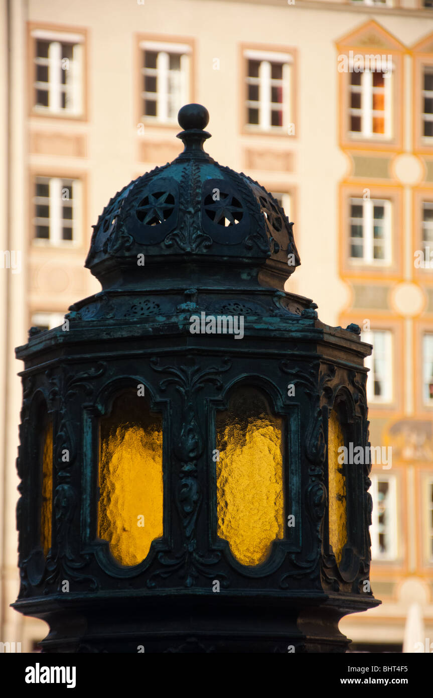 Lamp in Marienplatz, Munich Stock Photo
