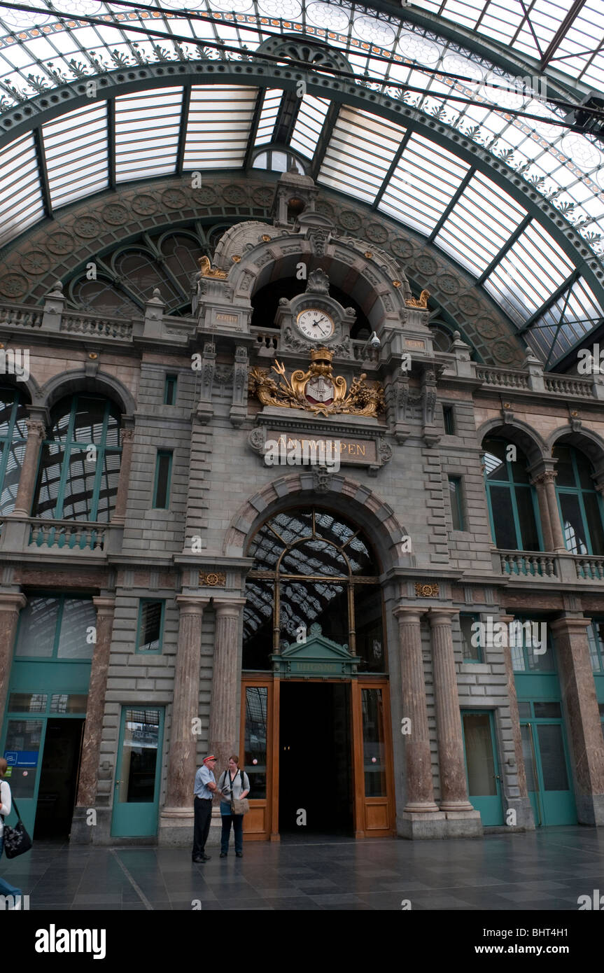 Antwerp Centraal main train station Antwerpen Belgium Europe Stock Photo