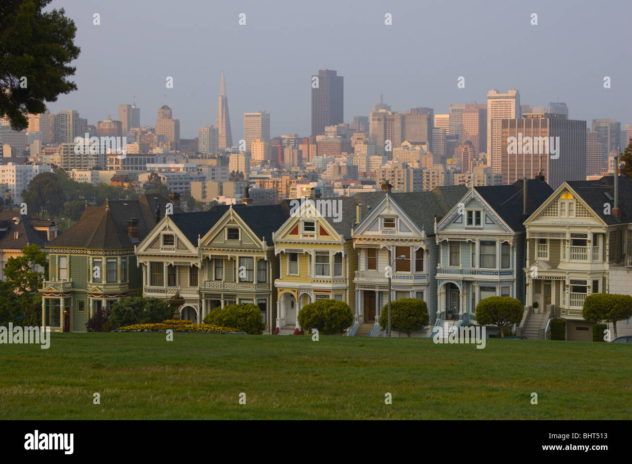 The "painted ladies" houses on Alamo Square, San Francisco, with