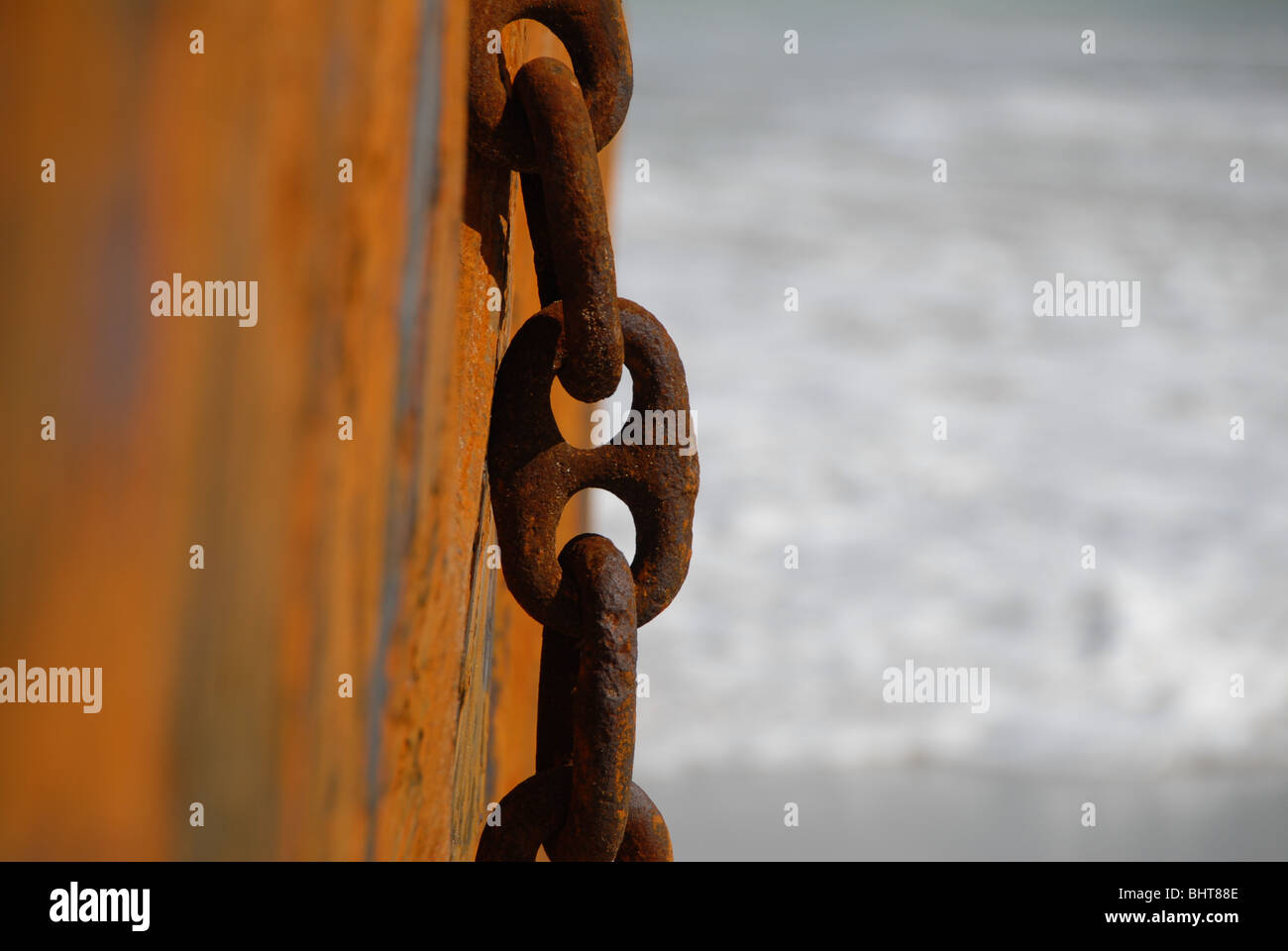 rusty anchor chain of a boat Stock Photo Alamy