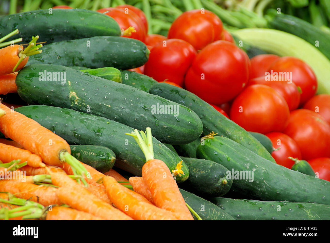Gemüsemarkt - market stall for vegetable 01 Stock Photo