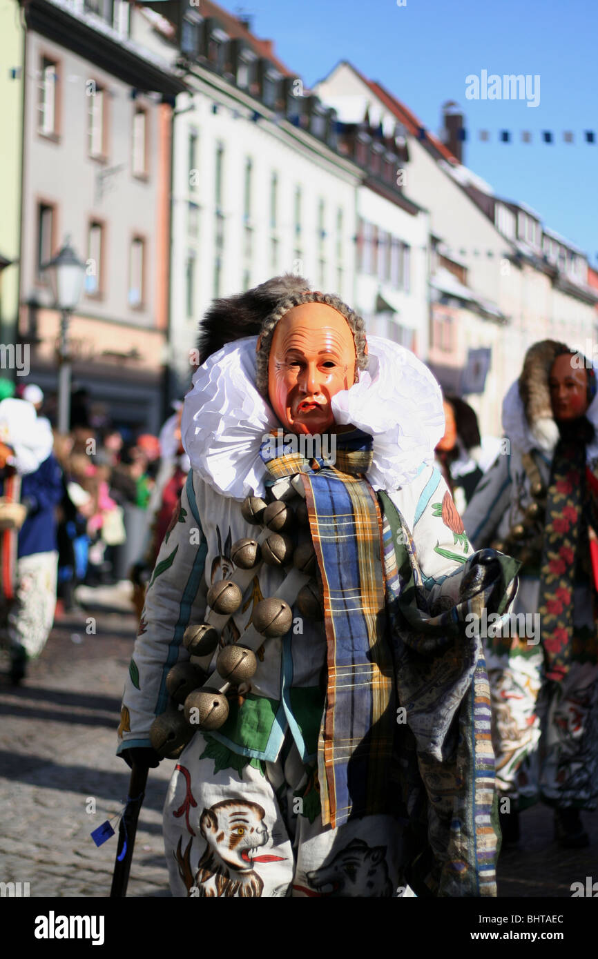 Swabian-Alemannic carnival "Fasnet" in Villingen, South Germany Stock Photo