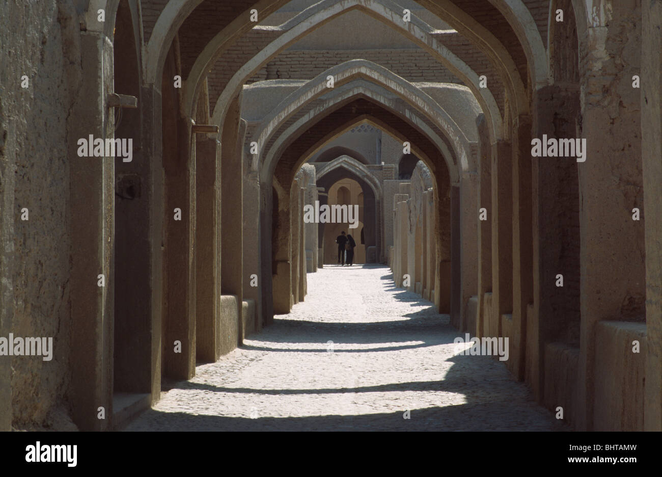 Archway inside ruined citadel of Arg-e Bam, Iran Stock Photo