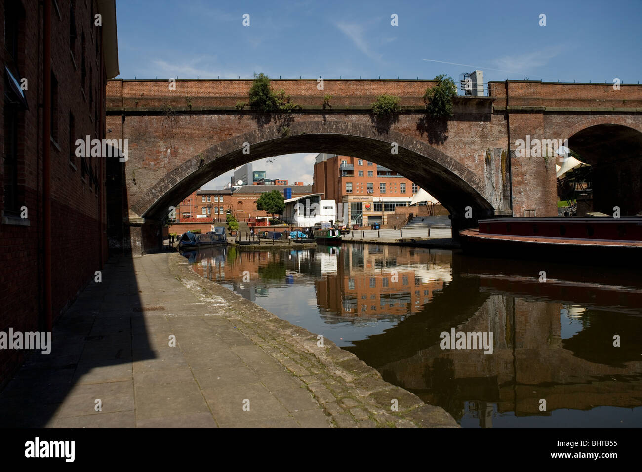 Castlefield canal basin and Urban Heritage Park in Manchester Stock Photo