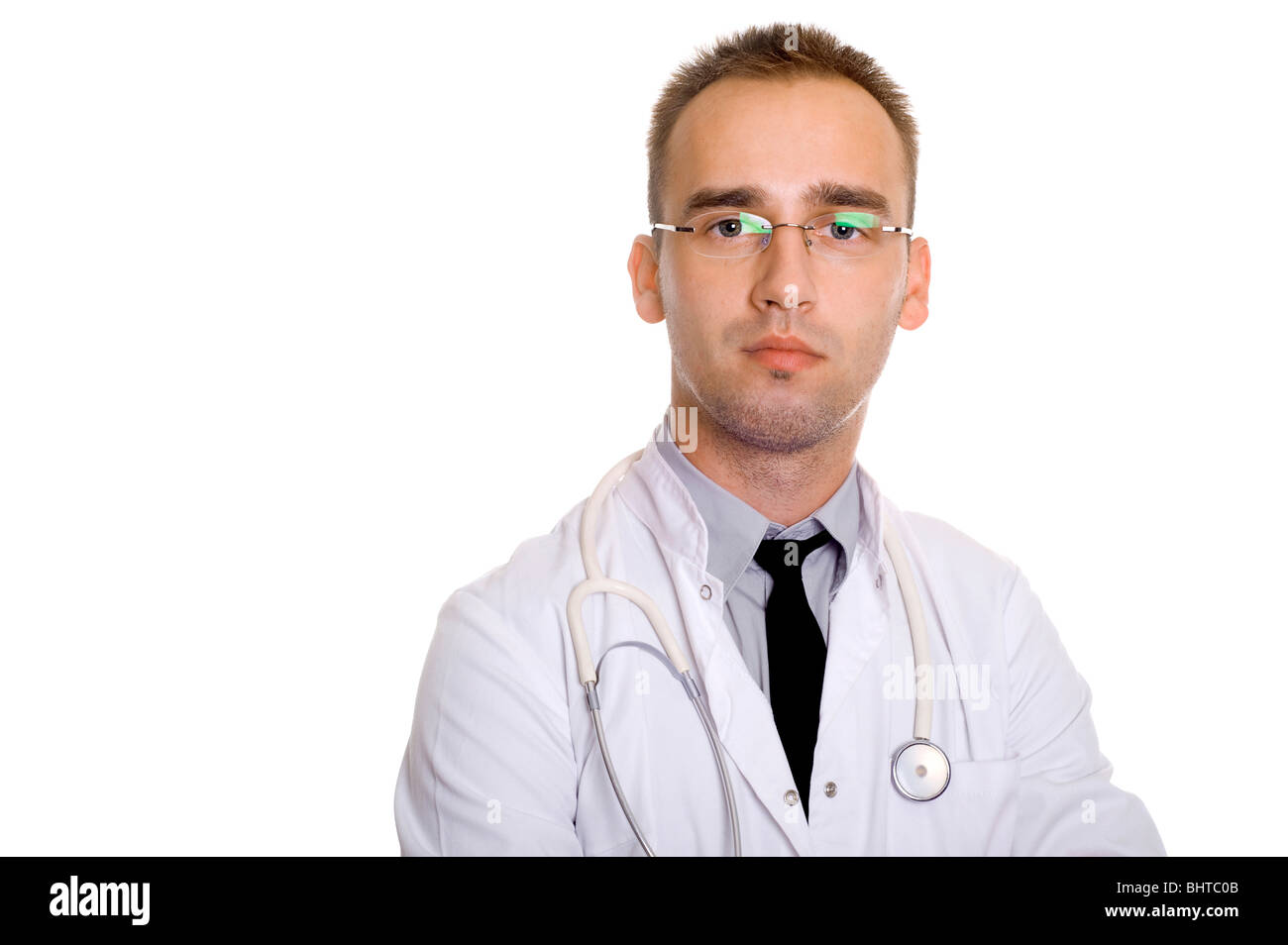 Doctor stethoscope in glasses hi-res stock photography and images - Alamy
