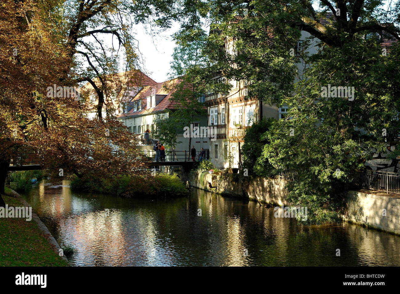 Erfurt, Häuser am Fluss | Erfurt, old town, houses at the river Stock Photo