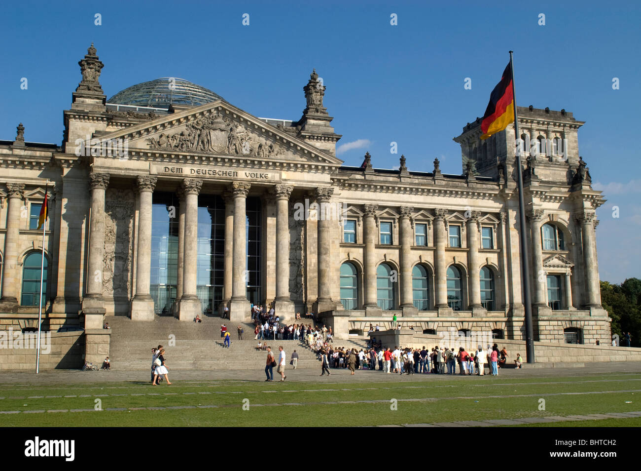 Reichstag, Reichstagsgebäude, Berlin which houses the Bundestag, the lower house of Germany's parliament, build in 1894. Germany Stock Photo